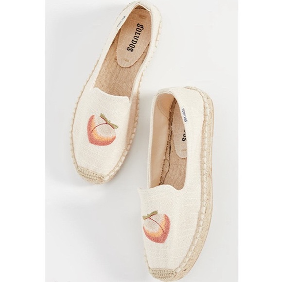 Soludos Peach Bum Embroidered Smoking Slipper Espadrilles - Picture 2 of 11